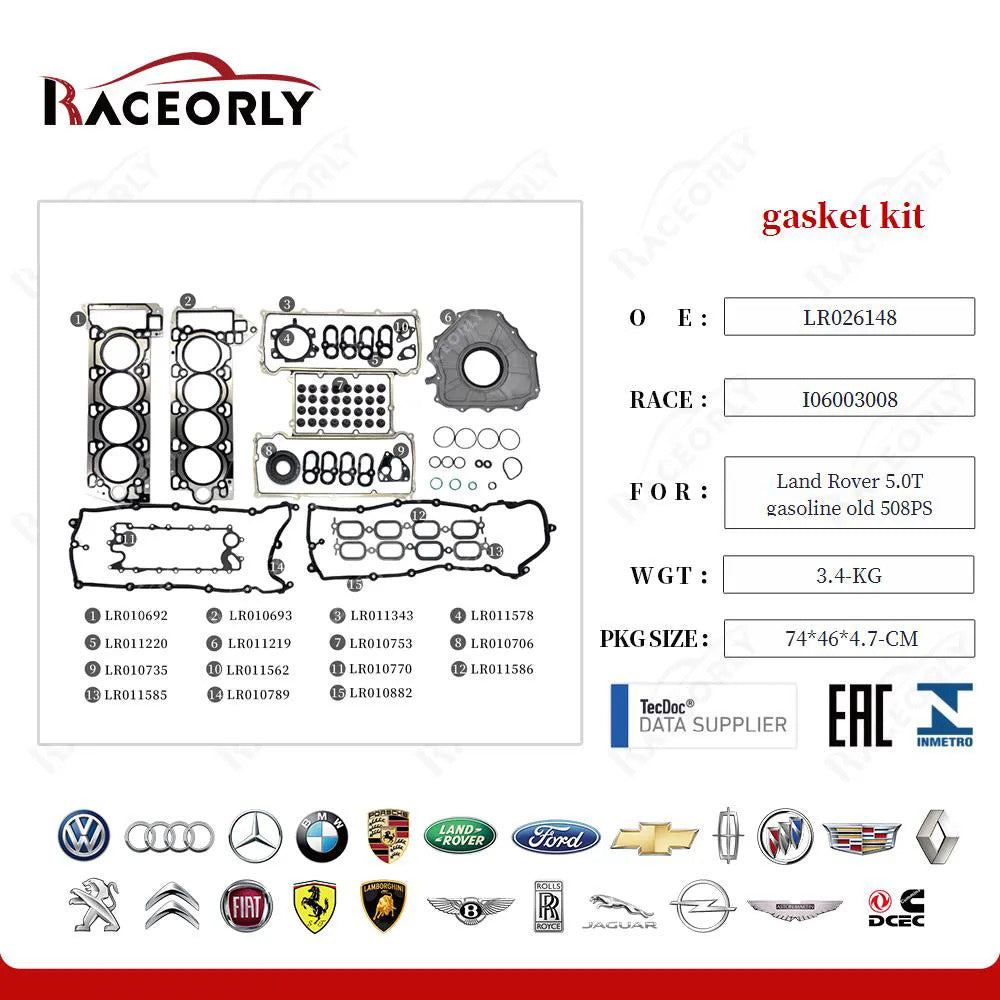 RaceOrly INTAKE MANIFOLD GASKET - LR011586
